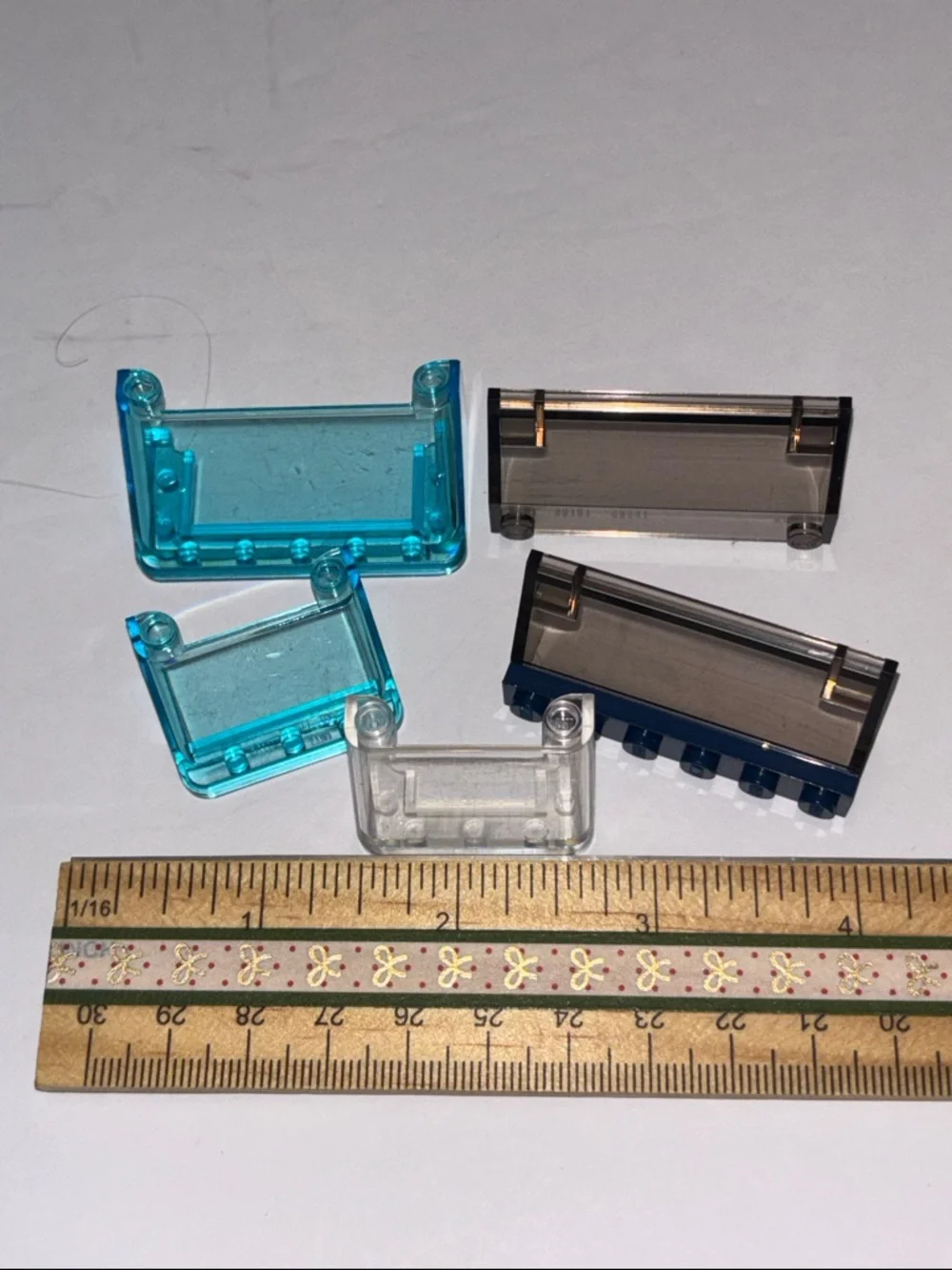 Translucent LEGO Windscreens - Blue, Dark Blue, Clear